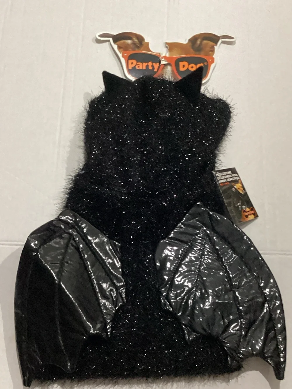 Sparkle Black Bat Costume for Dogs Costume